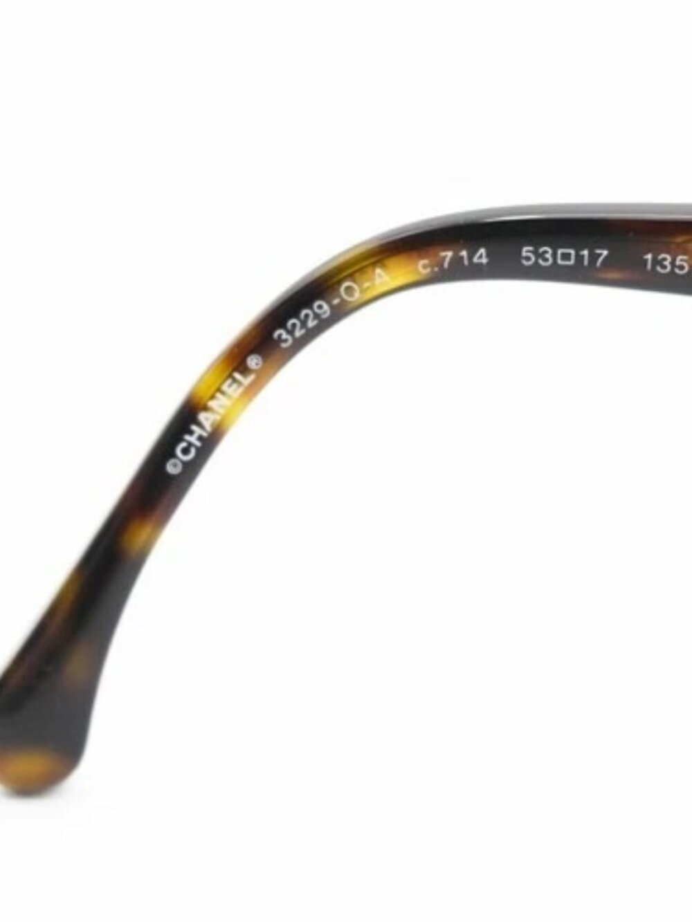 CHANEL CC Logos Sunglasses Eye Were Plastic Metal Brown 3229-Q-A 67KC557 - Picture 14 of 15